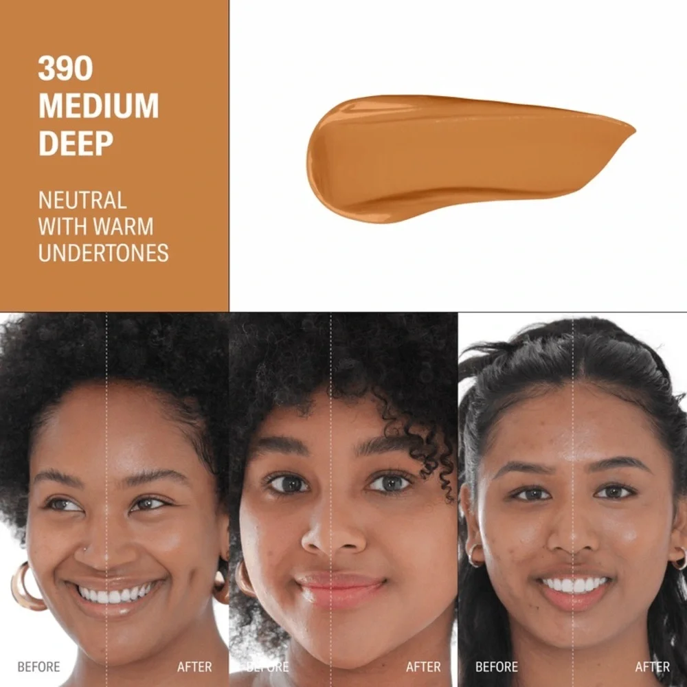 Youthforia Date Night Skin Tint Serum Foundation 390 Med/Deep Neutral Warm Under